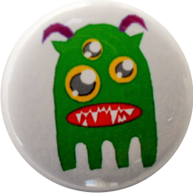 Monster badge with horns